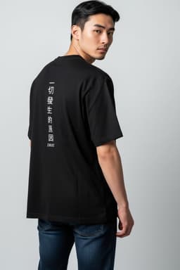 Maglia ricamata scritte cinesi e inglesi thumbnail 3