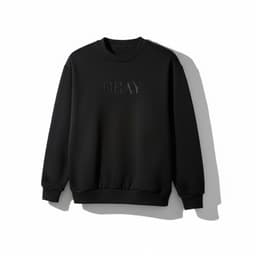 Felpa nera DRAY ricamata thumbnail 1