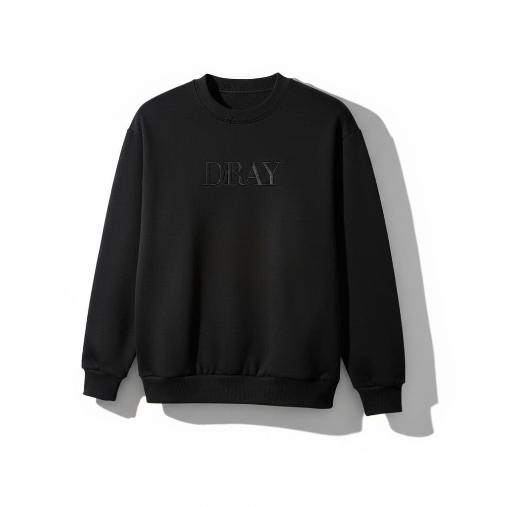 Felpa nera DRAY ricamata