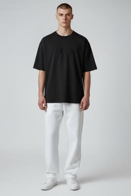 Maglia nera DRAY ricamata thumbnail 2